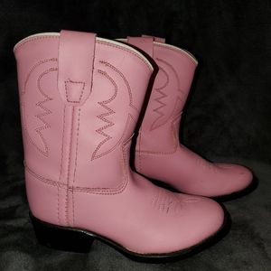 OLD WEST PINK TODDLER WESTERN BOOTS 8